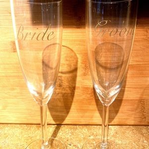 Bride & Groom Champagne Glasses